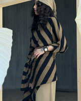 Claire 上衣 - 羊毛粉筆條紋