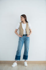 Frankie 馬甲 - 卡其色