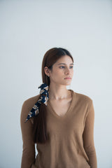 升級版絲質頭巾多色條紋