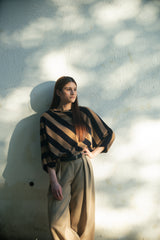 Claire 上衣 - 羊毛粉筆條紋