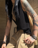 クロエ カシミアベスト - ブラック/ゴールド