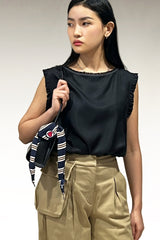 Chris シルク トップ - ブラック