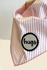 升級改造真絲頭巾粉紅條紋