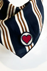 升級版絲質頭巾多色條紋